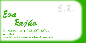 eva rajko business card